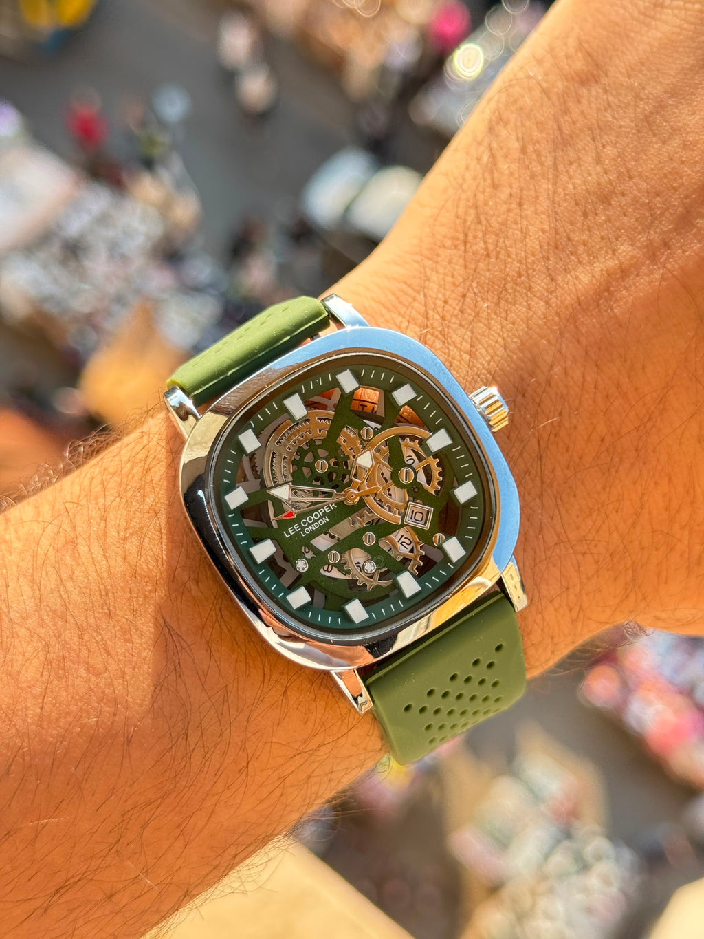 Lee Cooper London green x silver