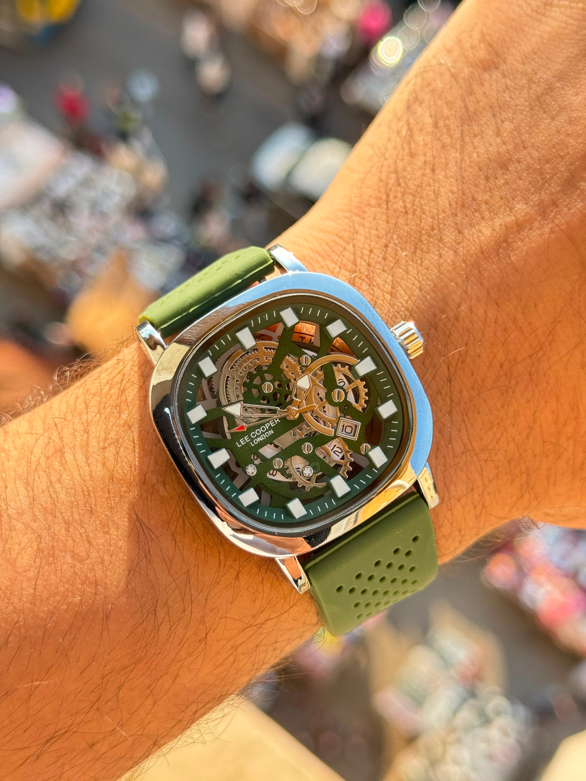 Lee Cooper London green x silver