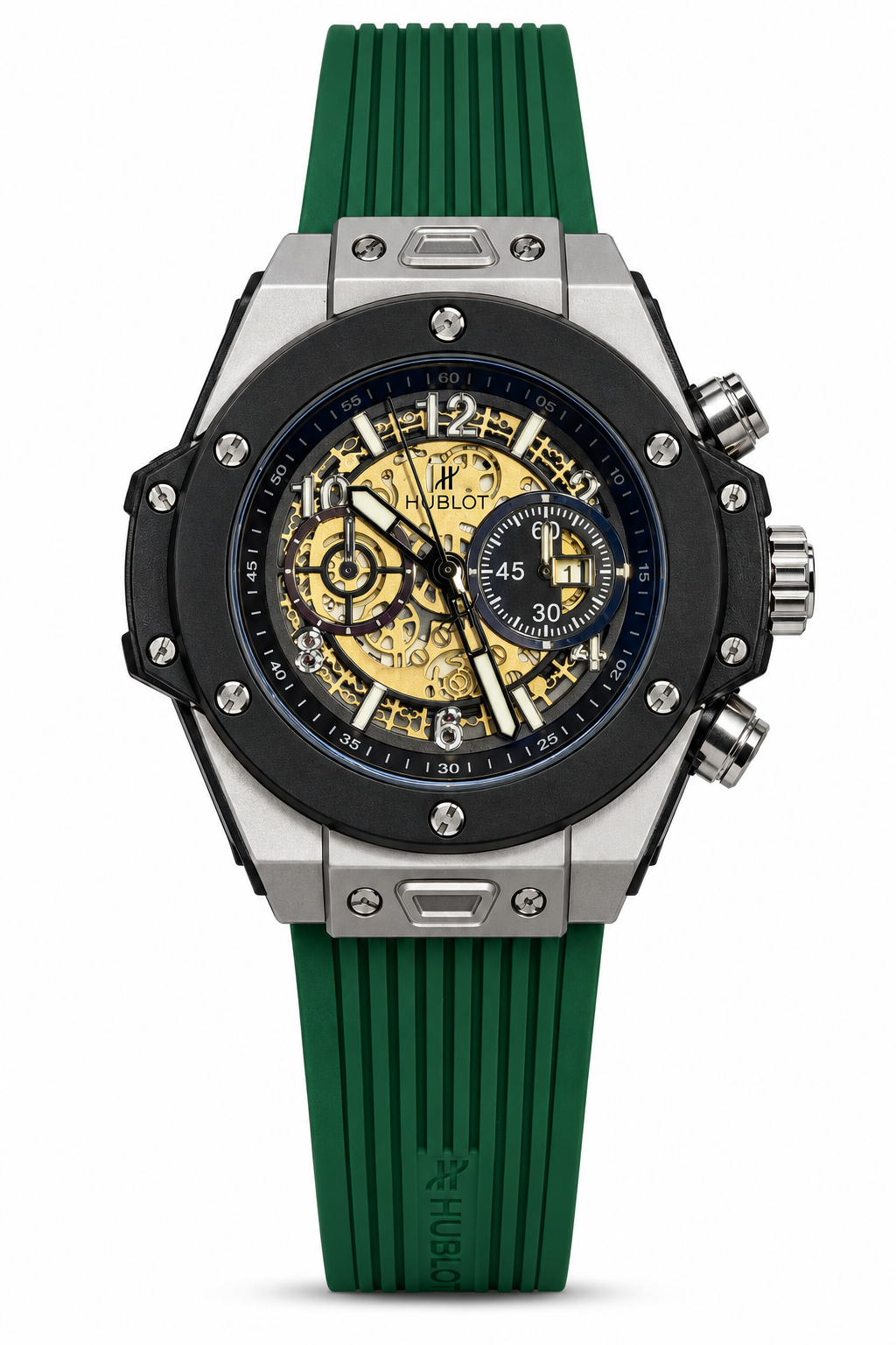 Hoblot Big Bang Unico Silver x Green