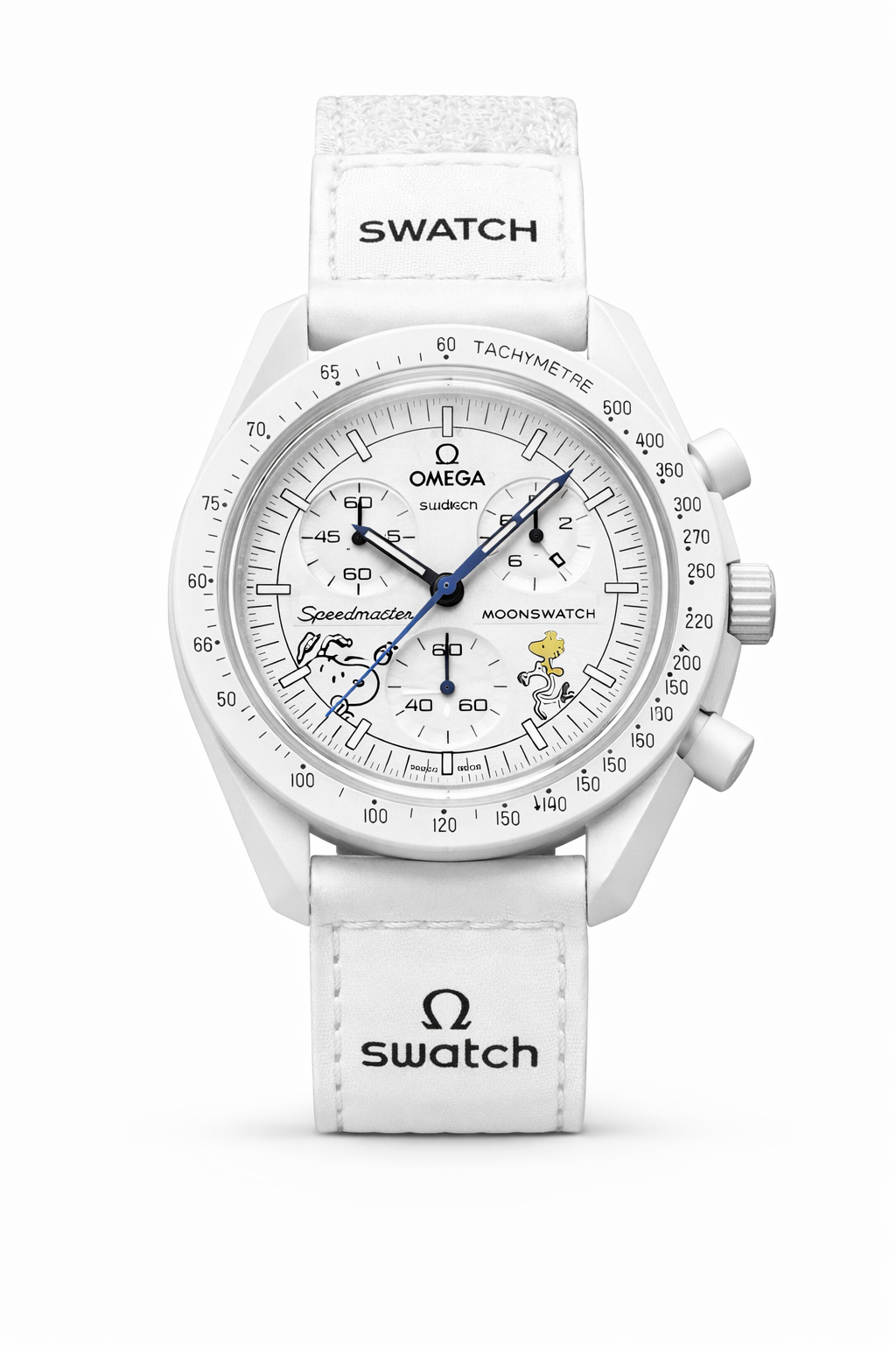 Omega swatch white with snap