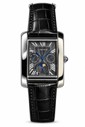 Cartier Tank Day Date Moon Phase – Black Dial – Black Leather Strap