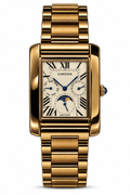 Cartier Tank Day Date Moonphase – Gold Dial – Stainless Steel Bracelet Gold