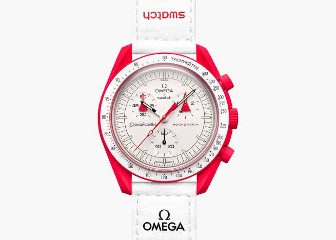 Omega swatch red x white